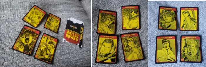 16 Cards do Mangá + deck box - Battle Royale vol. 1 2 4 5 Pipoca e Naquim hq colecionável