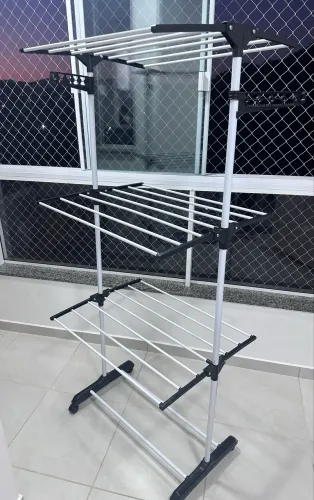 Varal de chão 3 andares dobrável
