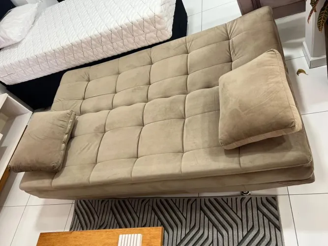 Sofá cama NOVO TOP COM 2 almofadas - ENTREGA GRÁTIS!