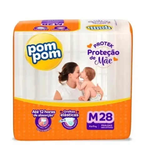 Lote de fraldas descartáveis pompom (M)