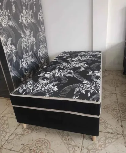 Cama box solteiro novo