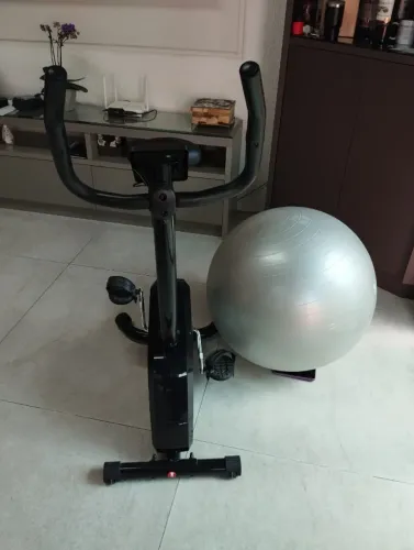 Bicicleta Ergométrica Vertical Magnética Century Odin Fit + bola de pilates