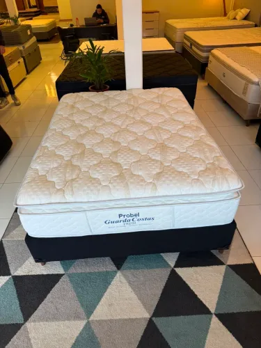Cama box casal PROBEL COM PILLOW SEMINOVA TOP - ENTREGO 