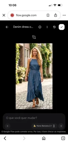 Vestido longo jeans