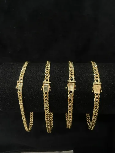 Pulseiras Groumet de ouro 18k procedência garantia eterna