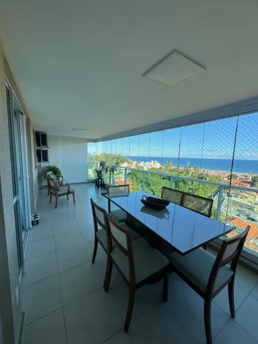 Mario cravo 3/4, climatizado, 1 suíte, área de serviço, 89m², vista mar, varanda gourmet,