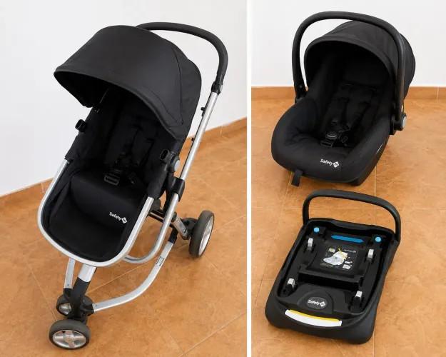 KIT CARRINHO DE BEBÊ SAFETY 1ST + BEBÊ-CONFORTO