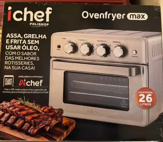 Airfryer + Forno Ichef Ovenfryer Max 26L NOVO NA CAIXA E NA GARANTIA
