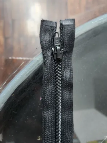 Ziper destacavel nylon número 5 preto vários tamanhos