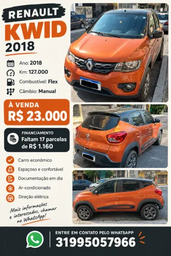 Renault Kwid Intense 1.0 Flex 12V 5P Mec. 2018