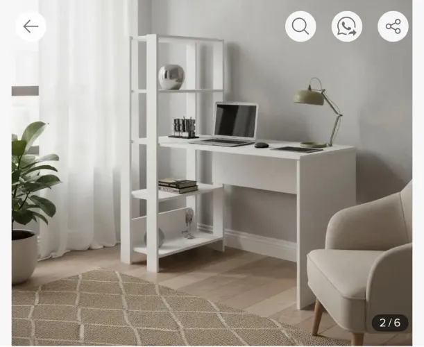 Mesa com estante