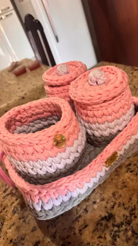 Kit higiene Bebê em tricô 