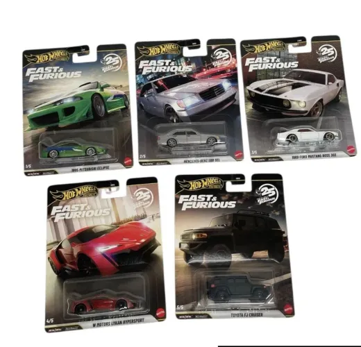 Conjunto Hot Wheels Premium 2026 Velozes e Furiosos com 5 miniaturas