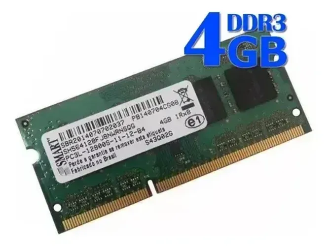 Memoria Smart Notebook Ddr3 4gb 1600mhz Pc3 12800s