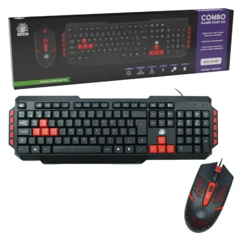 Kit Mouse e Teclado Gamer Start Ideal para Games