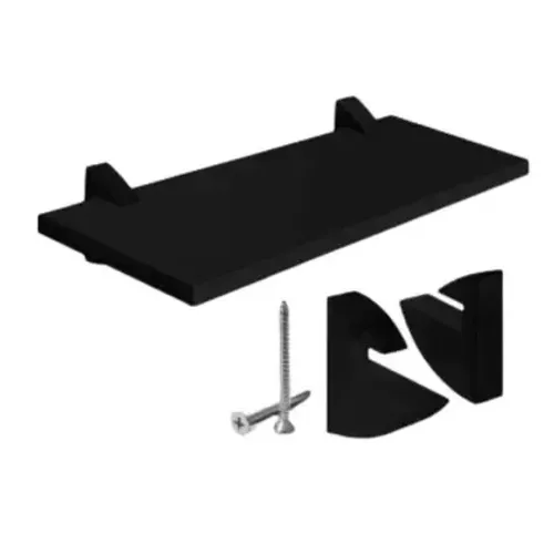 Prateleira MDF 20x40cm Preta com suportes de fixação - Nova a pronta entrega