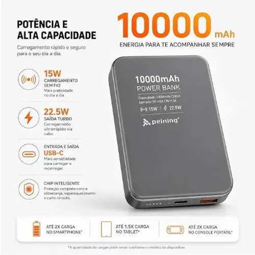 Power Bank Magnético 10000mAh Peining