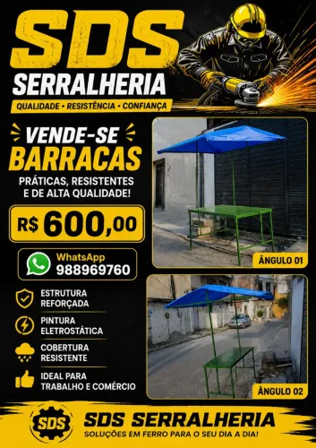 Vende-se barracas para feirantes e comerciantes novas no valor de r$ 600