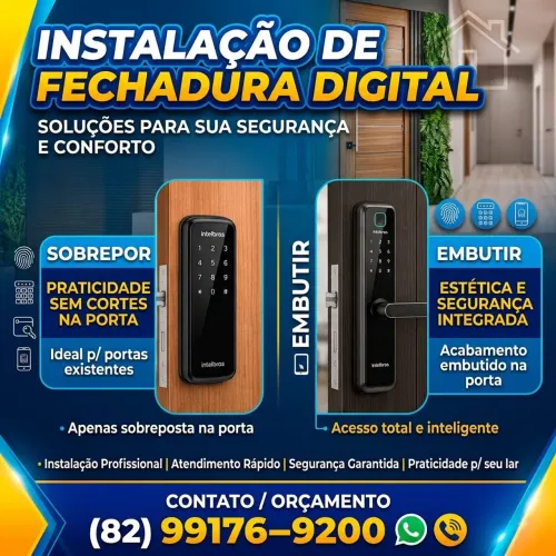 Instalação de fechadura digital