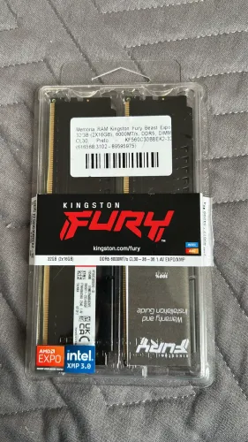 Memória RAM Kingston Fury Beast EXPO 32GB (2x16GB) DDR5 6000MT/s CL30