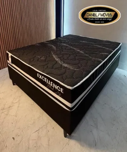 Cama casal excellence black _ Brinde travesseiros