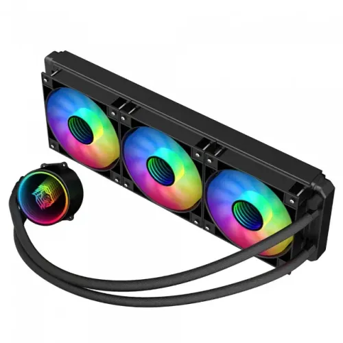 Water Cooler Hayom Rainbow 360mm RGB 3 Fans Base Cobre Intel AMD | Novo Loja Fisica