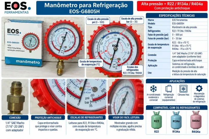 Manômetro Alta Eos