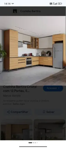 Cozinha completa cristal lâmina mel.moveis Bartira..