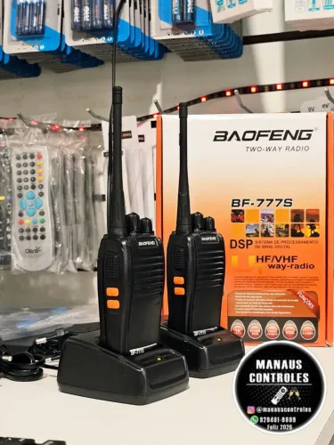 Par de rádio comunicador baofeng completo segurança 
