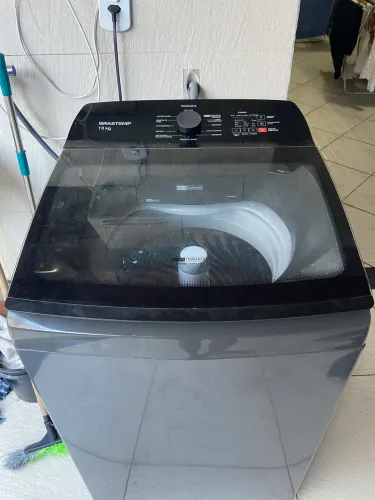 Máquina de Lavar Cinza Platinum Brastemp 14kg com Smart Sensor e Função Reduzir Tempo