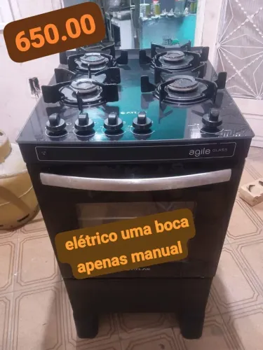 Fogão mesa de vidro atlas 4 bcs 