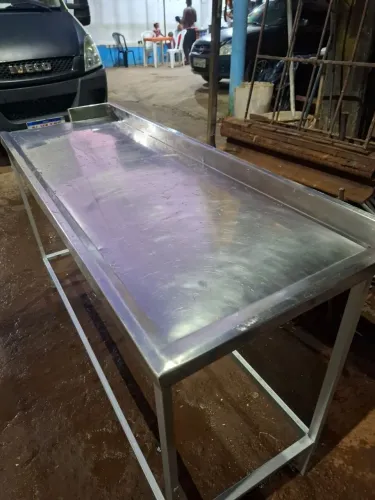 Bancada inox reforçada 