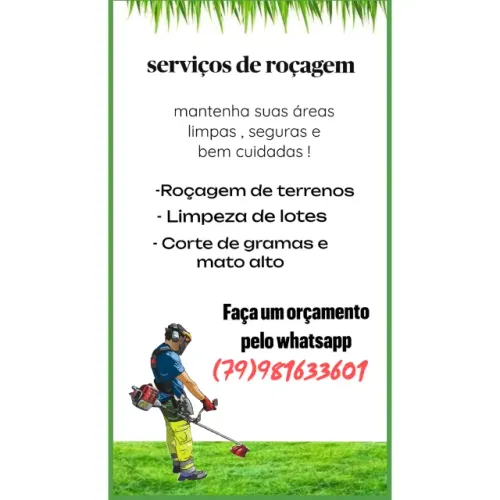 TRABALHAMOS COM ROÇADEIRA , JARDINAGEM , ROÇAGEM E ETC ..
