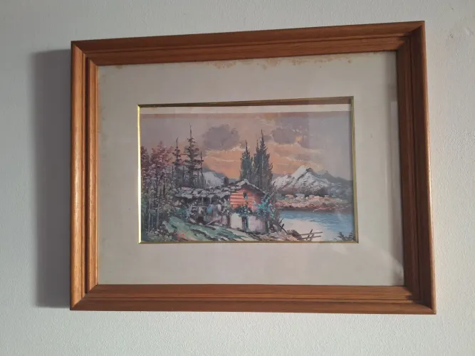 Quadro clássico antigo paisagem
