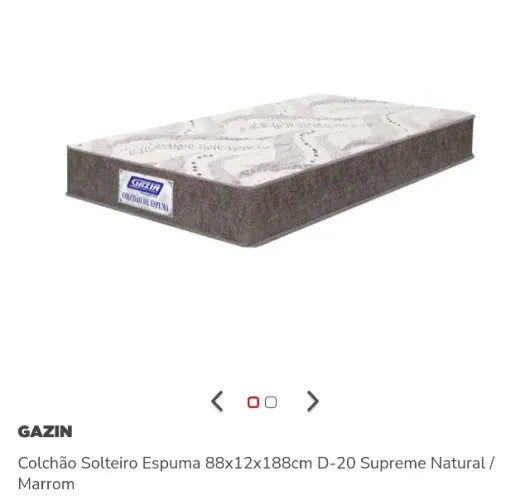 Colchão Solteiro Gazin D-20 Supreme Natural