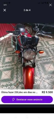 Fazer 250, toda revisada, documentação em dias no ponto de tranferir