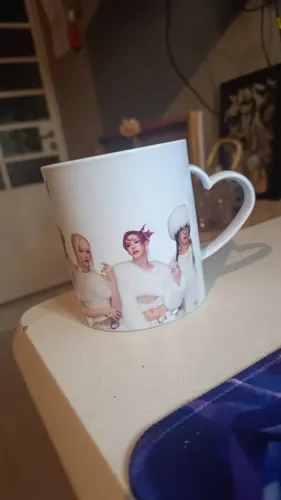 Caneca de polímero c/ alça de coração XLOV (Avaria)