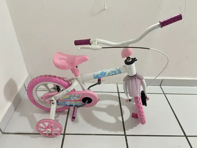 Bicicleta Infantil Rosa - Para Reforma ou Recondicionamento