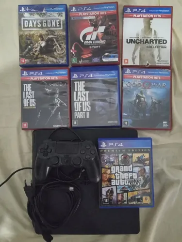 Ps4 1Tb 2 controles + 7 jogos