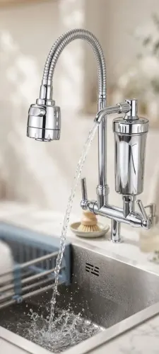 TORNEIRA PREMIUM COM FILTRO E DUCHA FLEXÍVEL À VENDA - NOVA.