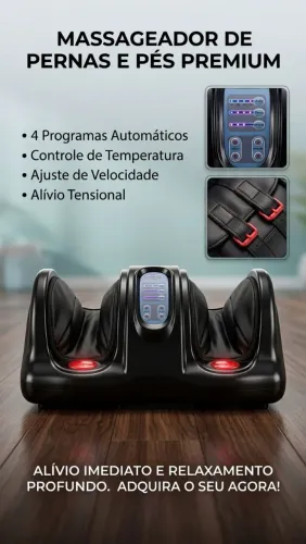 Massageador Elétrico Pernas e Pés Lorben 40W com Aquecimento + Controle Remoto