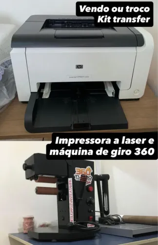 Kit Transfer: Impressora Laser HP CP1025 + Máquina Giro 360