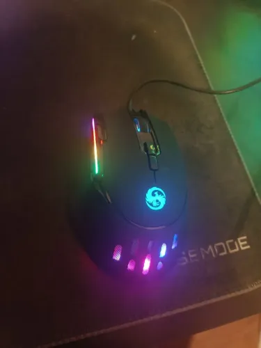 Mouse gamer NOVO com teclas macro + mouse pad