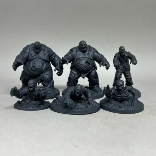 Kit 6 Miniaturas Zumbis RPG de Mesa Impressão 3D