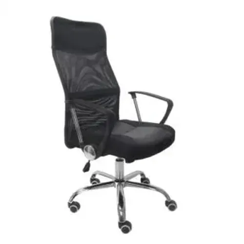Cadeira Presidente Confort - encosto de tela - com relax - preta