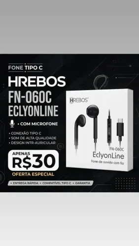 Fone ouvido tipo C