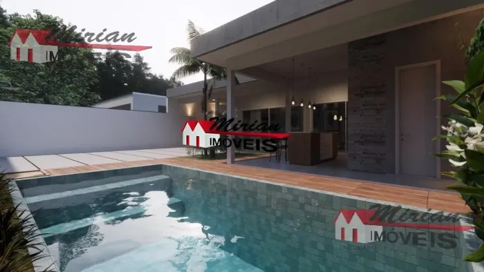 Casa nova com piscina localização privilegiada a 200 metros da praia em bairro nobre