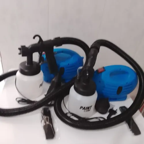 Pistola pulverizadora portátil com compressor<br>- Ideal para pinturas, reparos e decoração