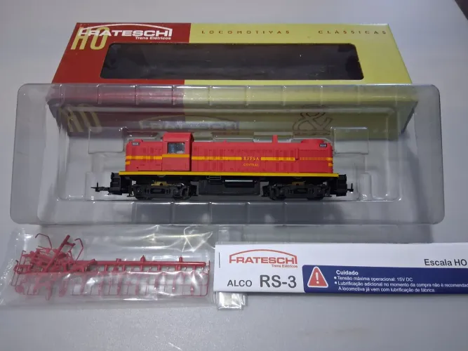 LOCOMOTIVA HO RS-3 RFFSA FRATESCHI PRODUTO NOVO EXCLUSIVO P/VENDA IMPECÁVEL.