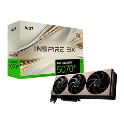 PLACA DE VIDEO RTX 5070 TI 16GB MSI INSPIRE 3X OC EDITION